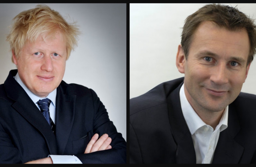 Boris Johnson and Jeremy Hunt