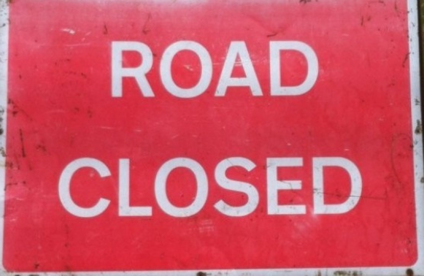 Road Closed sign