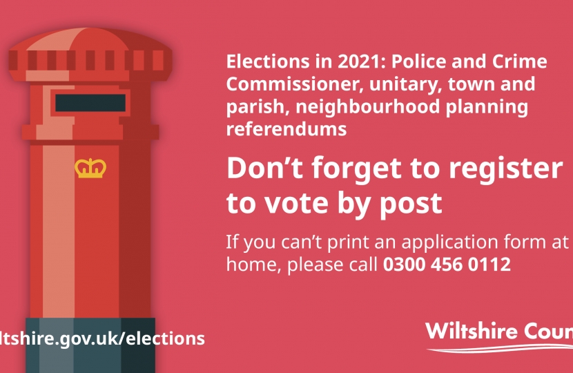 Register for postal vote poster