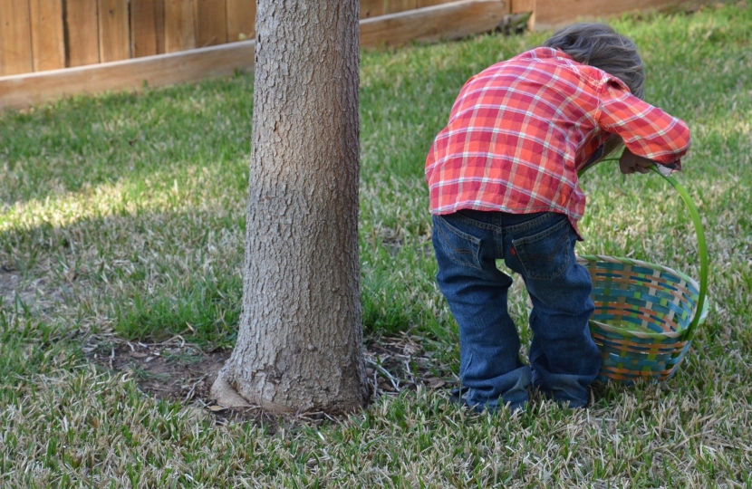 Child on Easter Hunt