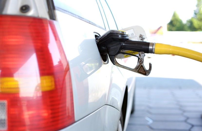 Car filling up with fuel