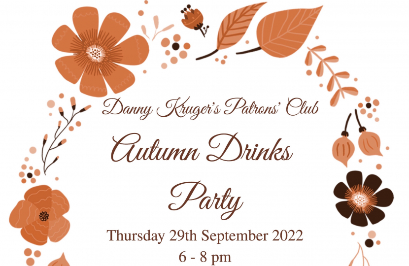 Patrons' Club Autumn Drinks Party Invite