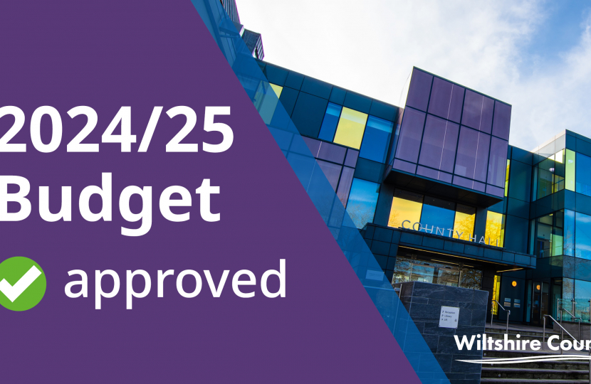 Wiltshire Council Budget 2024 infographic