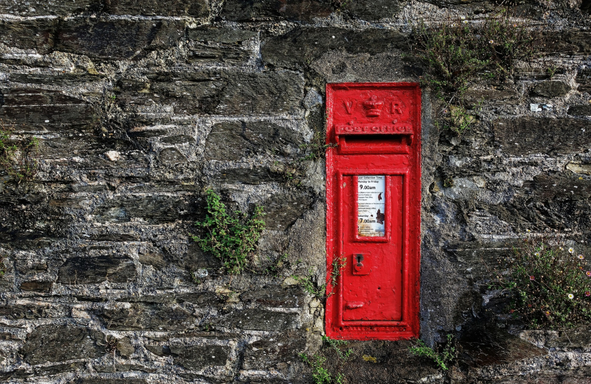 Post box in a wall