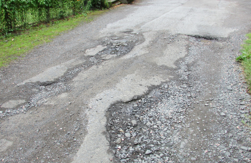 Damaged road