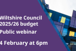 Wiltshire Council Budget 2025/26 Infographic