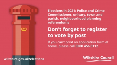 Register for postal vote poster