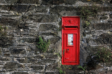 Post box in a wall