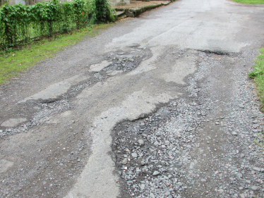 Damaged road