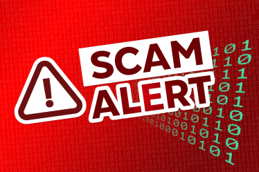 Scam alert graphic